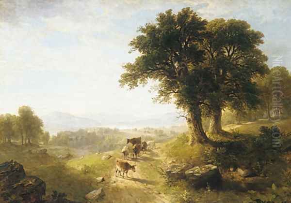 River Scene Oil Painting by Asher Brown Durand