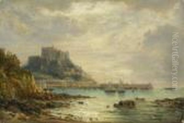 Insel Jersey Oil Painting by Friedrich Ernst Morgenstern