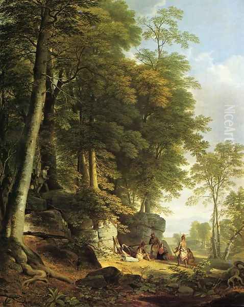 Indian Rescue Oil Painting by Asher Brown Durand