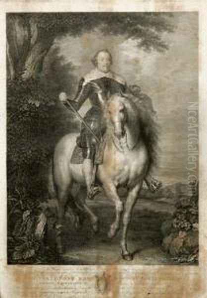 Ritratto Equestre Di Francesco De Moncada Oil Painting by Raphael Morghen