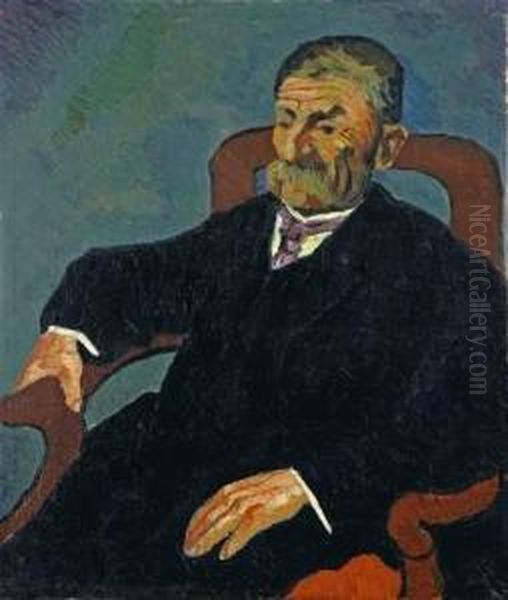 Bildnis Kaufmann Mundt Oil Painting by Wilhelm Morgner