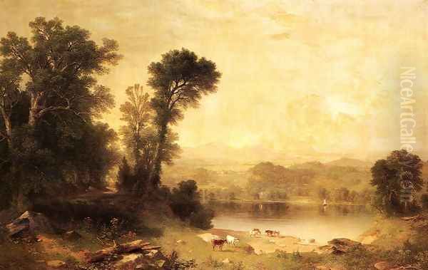 Pastoral Scene Oil Painting by Asher Brown Durand