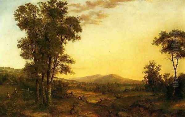 Hudson River Landscape Oil Painting by Asher Brown Durand