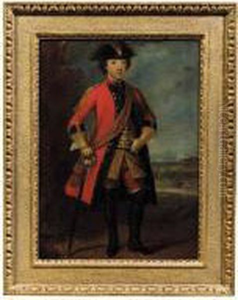 Portrait Of Major Thomas Burton (b.1706) Oil Painting by David Morier