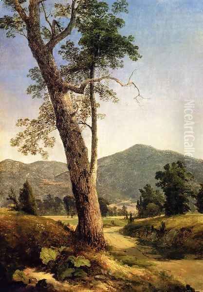 Landscape Beyond the Tree Oil Painting by Asher Brown Durand