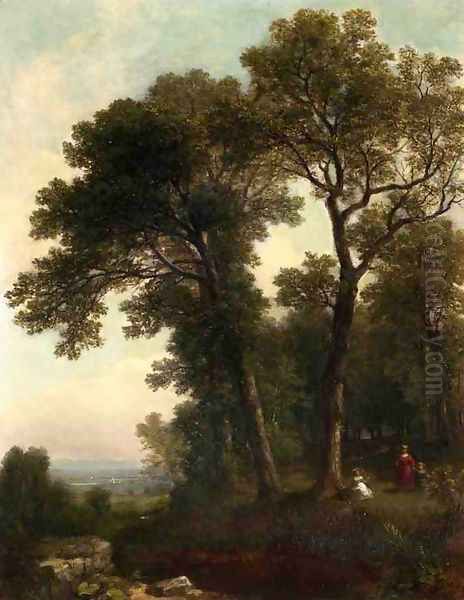 The Picnic Oil Painting by Asher Brown Durand