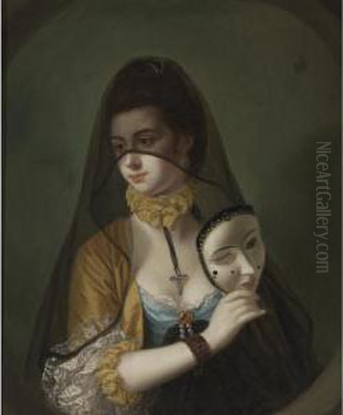 Fair Nun Unmasked Oil Painting by Henry Robert Morland