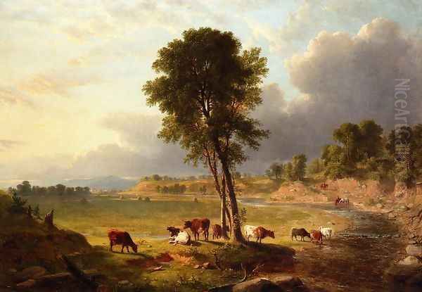 View in the Catskills Oil Painting by Asher Brown Durand