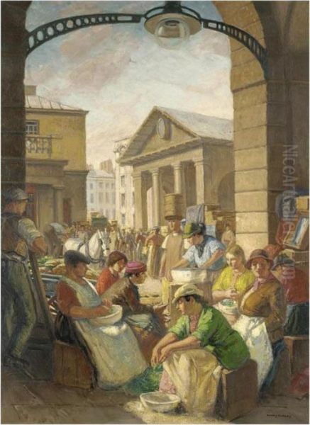 Covent Garden Oil Painting by Harry Morley