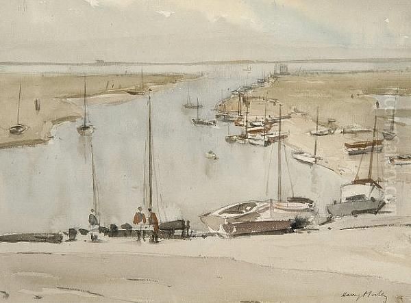 Blakeney Creek From The Quay Oil Painting by Harry Morley