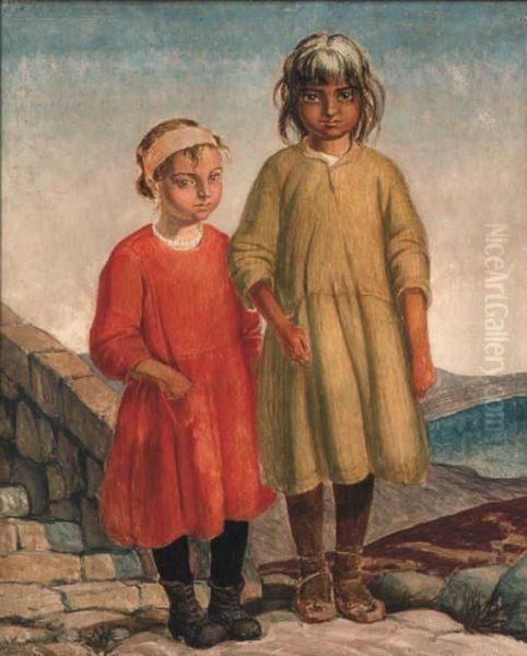 Two Italian Children by Harry Morley