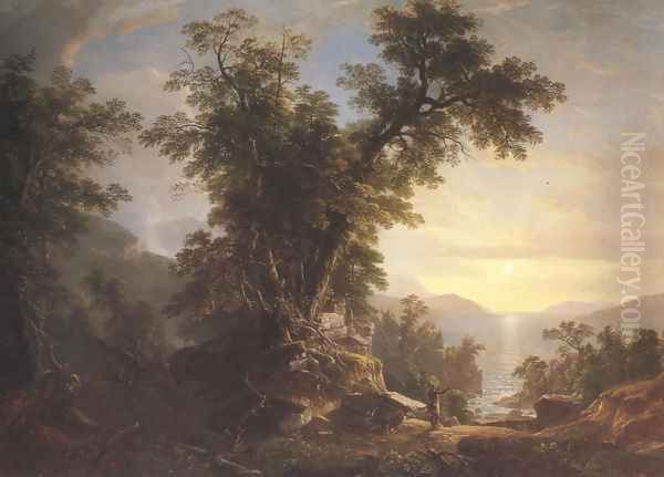 The Indian's Vespers 1847 Oil Painting by Asher Brown Durand