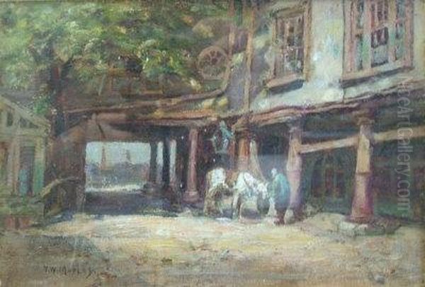 Pantiles, Tunbridge Wells. Oil Painting by Thomas William Morley