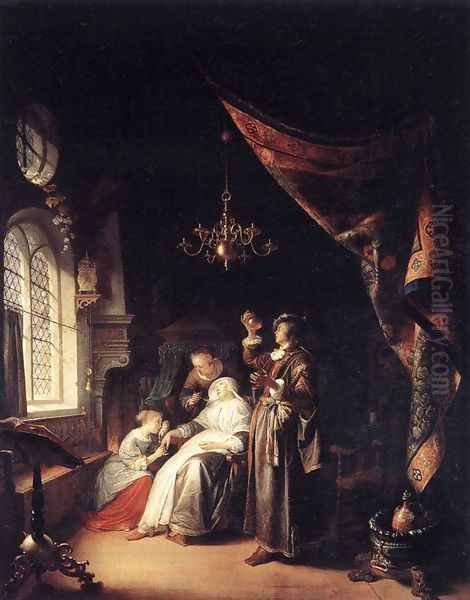 The Dropsical Woman Oil Painting by Gerrit Dou