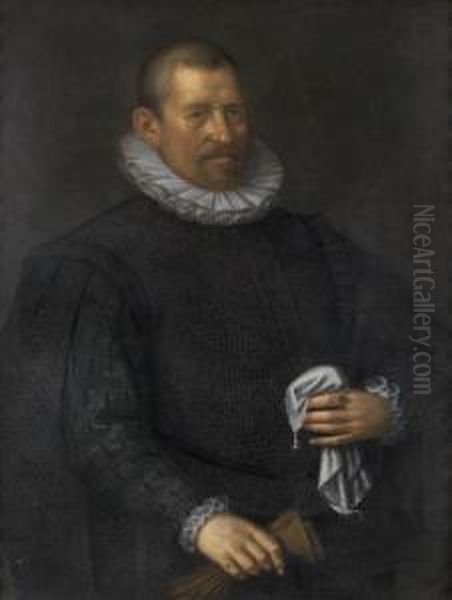 Portrait De Gentilhomme Oil Painting by Giovanni Battista Moroni