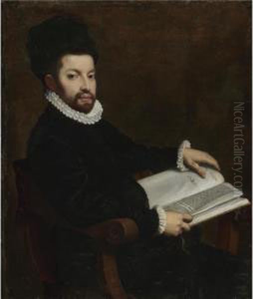 Portrait Of Ercole Tasso Oil Painting by Giovanni Battista Moroni