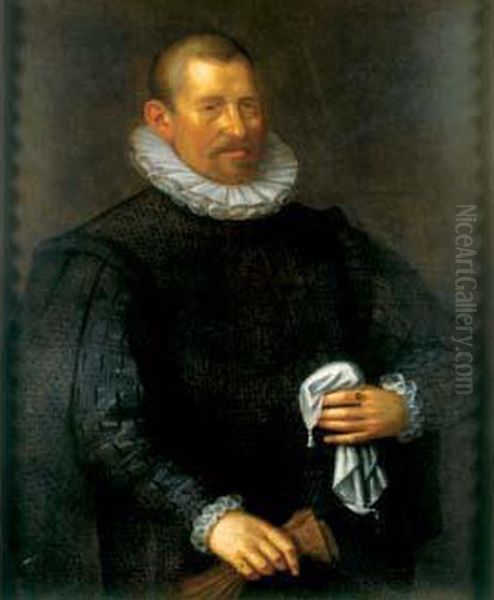 Portrait De Gentilhomme Oil Painting by Giovanni Battista Moroni