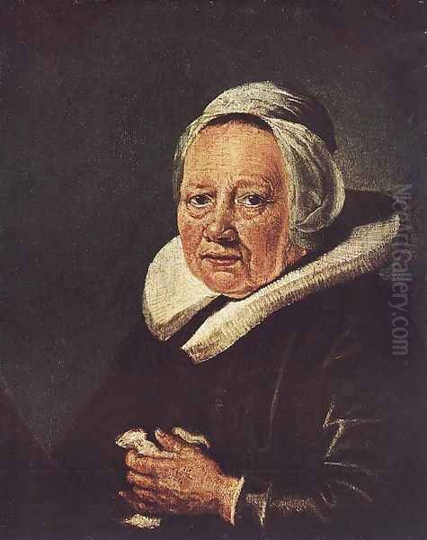 Portrait Of An Old Woman Oil Painting by Gerrit Dou