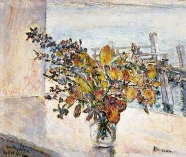 Bouquet (1922) Oil Painting by Georges Morren