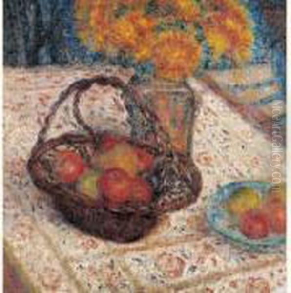 Le Pannier De Pommes (1914) Oil Painting by Georges Morren