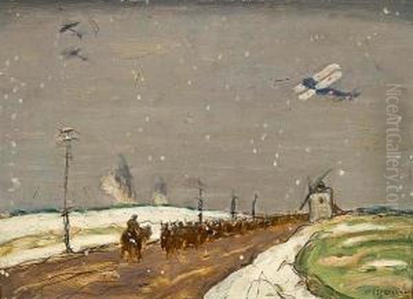 On The March In France Oil Painting by James Wilson Morrice