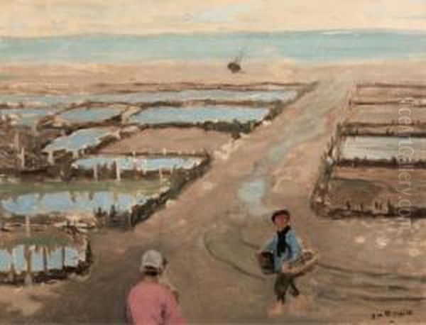 The Oyster Beds: Cancale Oil Painting by James Wilson Morrice