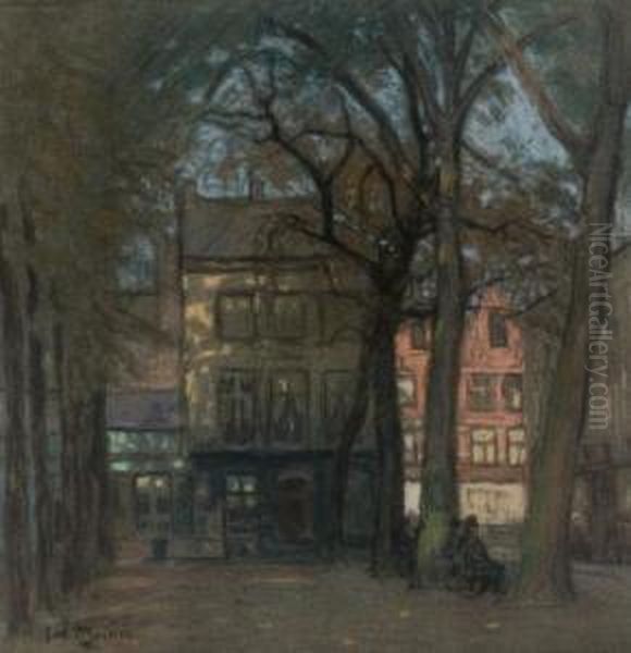 Dutch Village Square Oil Painting by James Wilson Morrice