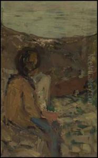 Figure And Landscape, France Oil Painting by James Wilson Morrice