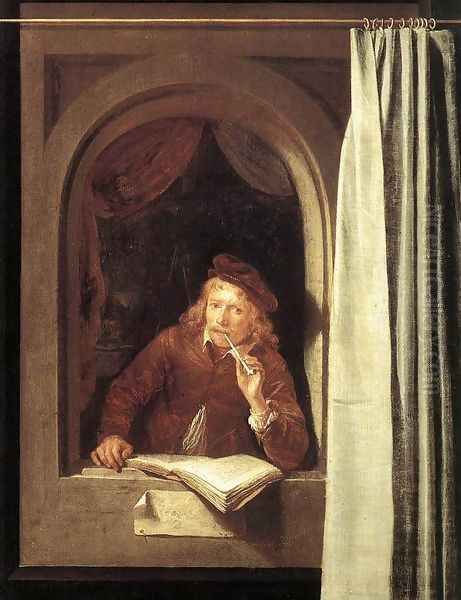 Self-Portrait Oil Painting by Gerrit Dou