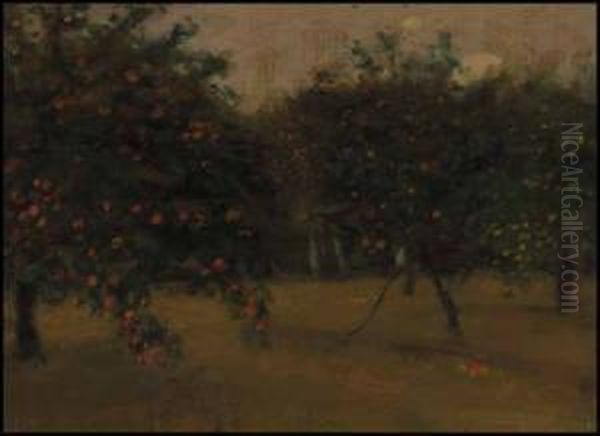 Orchard Near St. Malo, Brittany Oil Painting by James Wilson Morrice