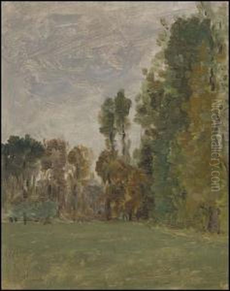 The Park With Trees Beyond Oil Painting by James Wilson Morrice