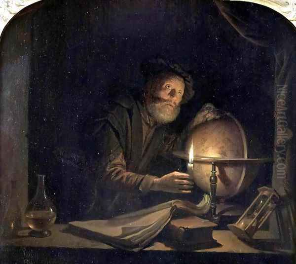 Astronomer Oil Painting by Gerrit Dou