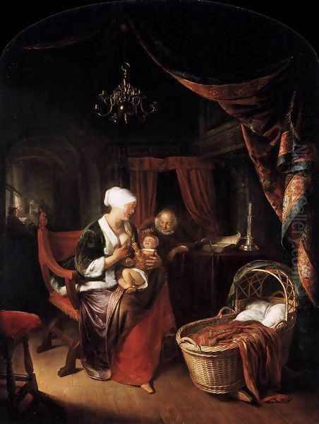 The Young Mother Oil Painting by Gerrit Dou