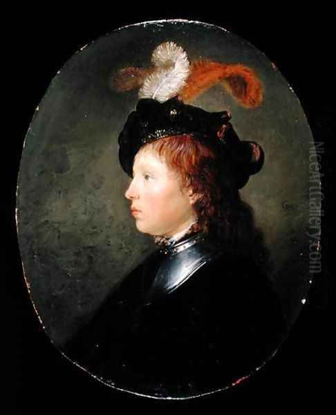 Portrait of a Young Man 1663 Oil Painting by Gerrit Dou