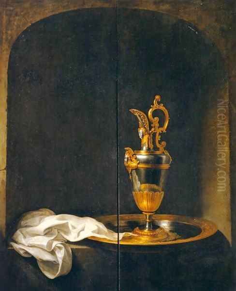 The Silver Ewer Oil Painting by Gerrit Dou