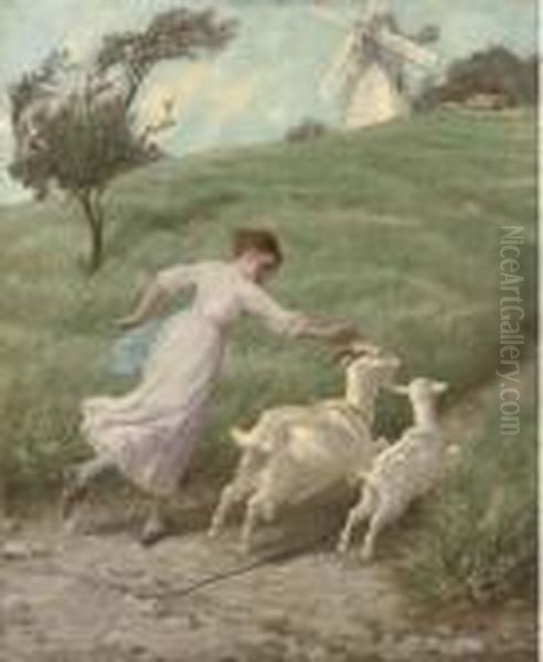 The Young Goat-herd Oil Painting by Phillip Richard Morris