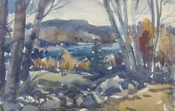 Landscape With Trees Oil Painting by Phillip Richard Morris