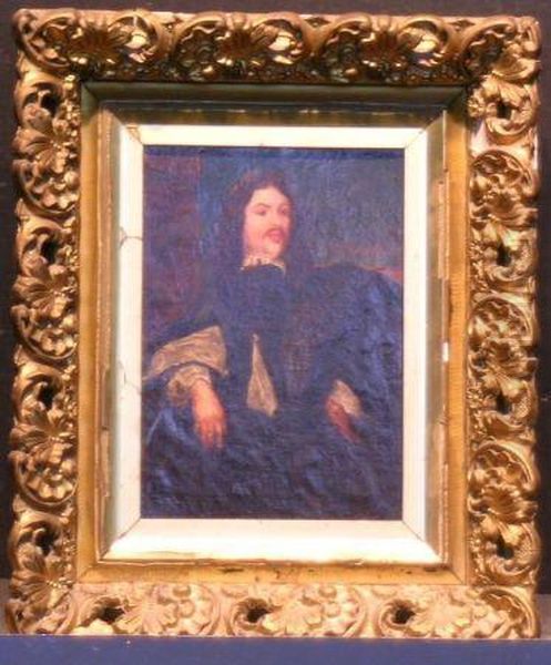 Portrait Of A Nobleman, After Van Dyck Oil Painting by William Bright Morris