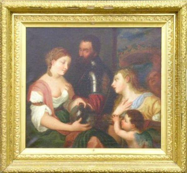 Allegory, After Titian Oil Painting by William Bright Morris