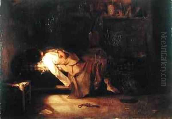 The Suicide Oil Painting by Alexandre Gabriel Decamps