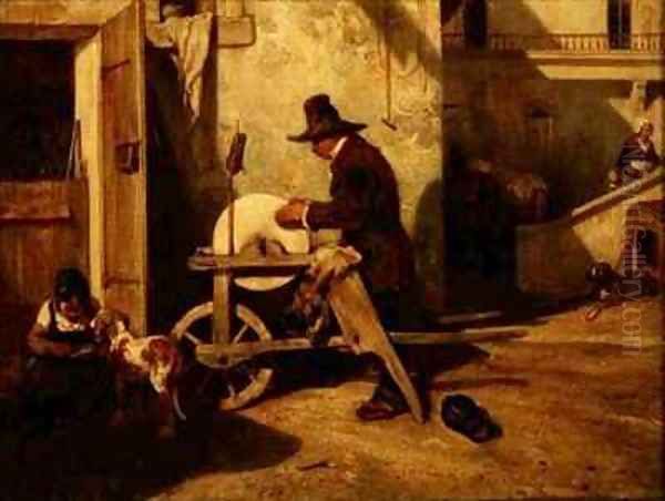 The Knife grinder Oil Painting by Alexandre Gabriel Decamps