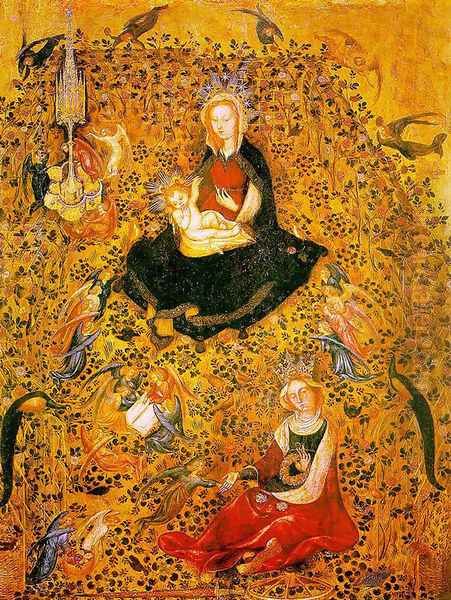 Madonna in the Rosary c. 1410 Oil Painting by Stefano Da Zevio