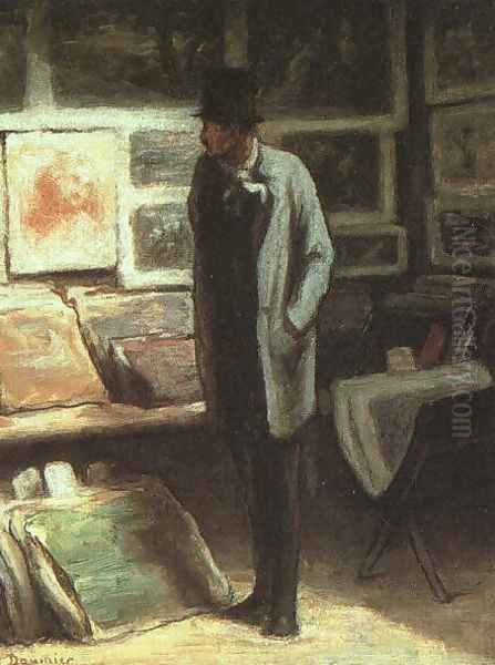 The Print Collector 1857-63 Oil Painting by Honore Daumier