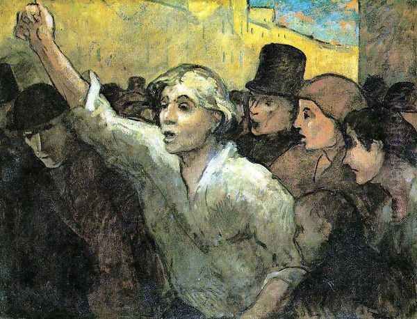 The Uprising c. 1860 Oil Painting by Honore Daumier