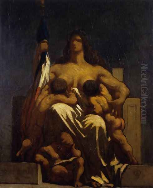 The Republic 1848 Oil Painting by Honore Daumier