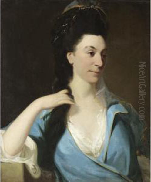 Ritratto Di Dama In Abito Azzurro Oil Painting by John Hamilton Mortimer