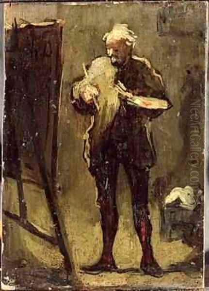 Self Portrait Oil Painting by Honore Daumier