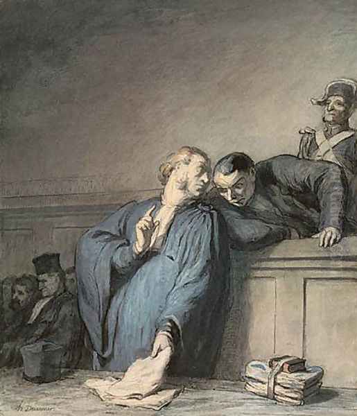 A Criminal Case Oil Painting by Honore Daumier