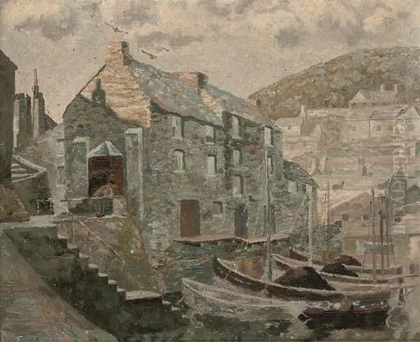 Inner Harbour Oil Painting by Thomas Corsan Morton