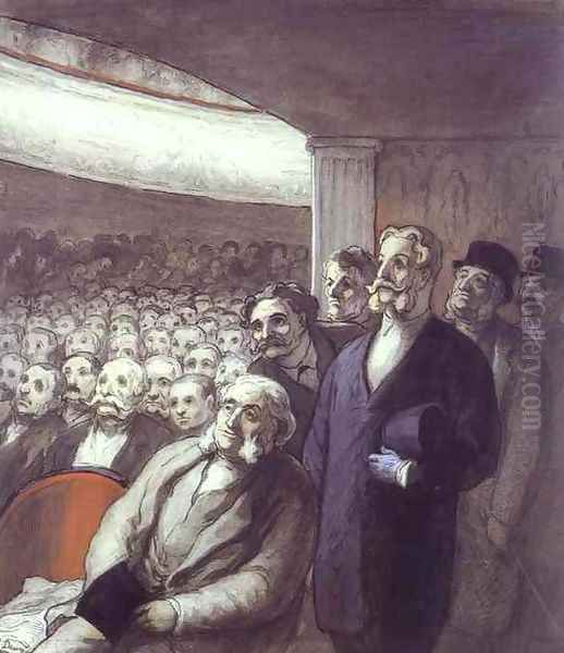 The Spectators Oil Painting by Honore Daumier